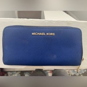 COPY - Michael Kors blue wallet. Used condition. First sale was cancelled.